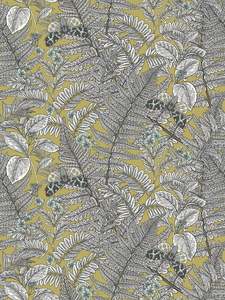 Modern: Wild Ferns Wallpaper - Olive