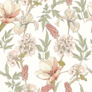 Modern: Orchid Bloom Wallpaper - Sage & Hazel