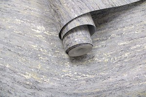 Nexus - Distressed Metallic Wave Wallpaper - Grey - Last 3 Rolls