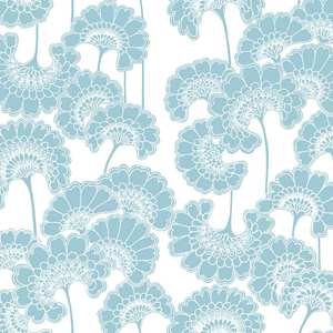 Japanese Floral Wallpaper - Florence Broadhurst - Dolphin