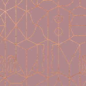 Never Ending Foil by Suzan Hijink Wallpaper - Copper Pink