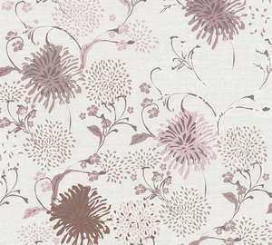 Pink Wallpaper: Whispering Flora Wallpaper - House of Turnowsky - Pink