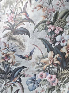 Silver Wallpaper: Singapura Custom Printed Wide Wallpaper - Silver
