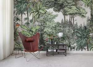 Secret Garden Custom Sized Wallpaper Mural (per m2) - Lush