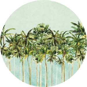 Tree Wallpaper: Coconut Trees - Circular Mural - Self Adhesive