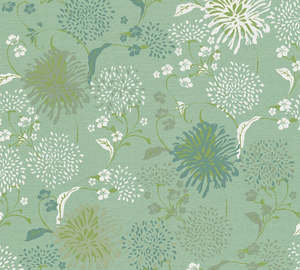 Floral Wallpaper: Bloom Wallpaper - House of Turnowsky - Green/White