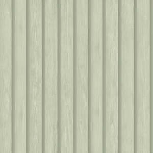 Cascading Gardens: Sample - Acacia Wood Slat Wallpaper - Green