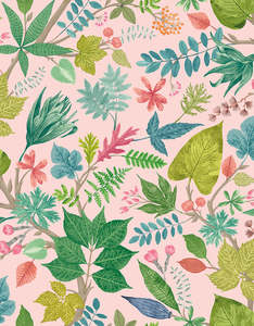 Lush Leaves Wallpaper - Ohpopsi - Watermelon