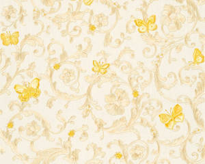 Versace Florals Wallpaper (Versace 3 Collection) - Gold/Yellow