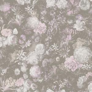 Obi Spectacular Floral Wallpaper - Grey - WIDE