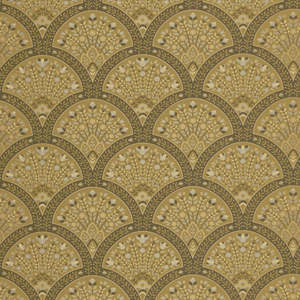 White Wallpaper: Wallace Wallpaper - Moutarde