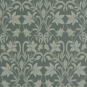 Floral Wallpaper: Primrose Wallpaper - Vert Sauge