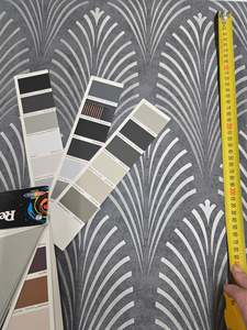 Pop Style Art Deco - Metallic Wallpaper - Grey - 48 Rolls due July 2026