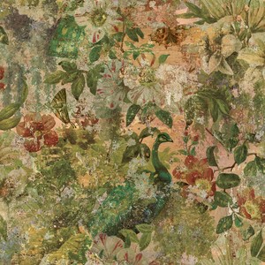 Cascading Gardens: Thalia - Peacock Wallpaper - Multi - Paste The Paper