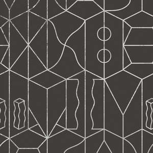 Sample - Never Ending Foil by Suzan Hijink Wallpaper - Silver Brown