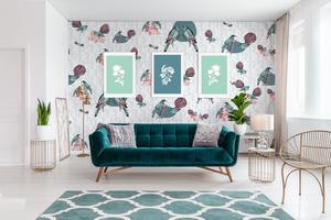 Pango And Ma: Sample - Erin's Birds - Custom Sized Wallpaper Mural (per m2)
