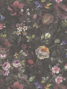 Secret Garden Wallpaper - Black - WIDE -12 Rolls Due September