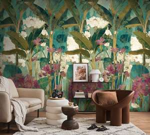 The Wall 4 - Wallpaper Panel - Painterly Tropics