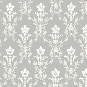 Hudiksvall Floral Wallpaper - Light Grey