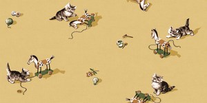 Kittens Wallpaper - Mustard