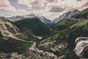 Murals 1: Long Valley Mural Custom Sized Wallpaper Mural (per m2)