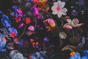 Murals 1: Neonbloom 2 Custom Sized Wallpaper Mural (per m2)