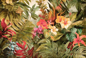 Tropique 2 Mural Custom Sized Wallpaper Mural (per m2)