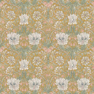 Honeysuckle and Tulip Wallpaper - Gold