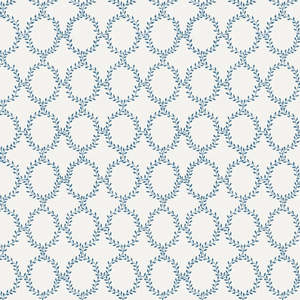 Wilma Wallpaper - White Blue