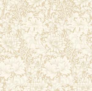 Chrysanthemum - Eden by Morris Wallpaper - Flax