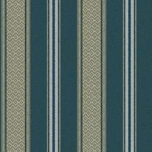Patola – Woven Stripe Wallpaper – Dark Teal