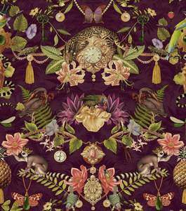 Holden Decor: Bohème – Curio Wallpaper – Berry