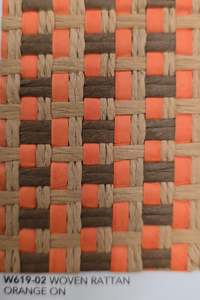 Woven Rattan - Grasscloth Wallpaper - Mandarin