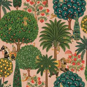 Pink Wallpaper: Bengal – Menagerie Wallpaper – Blush