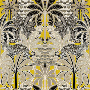Yellow Wallpaper: Tropical Mirage Wallpaper - Yellow Gold