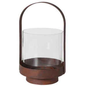 Antiqued Rust Look Lantern