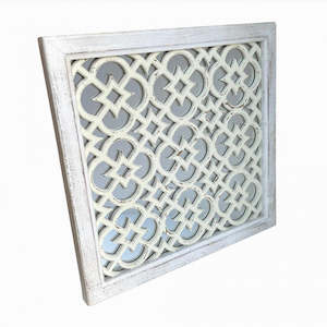 White Square Garden Mirror.