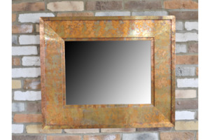 Small Copper Finish Mirror