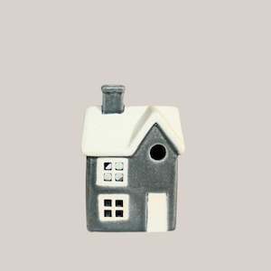 Ornaments: Porcelain Tealight House Village Collection Toasted Marshmallow 10cm