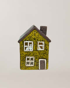 Porcelain Tealight House Village Collection Speckled Nest Cottage 11.2cm