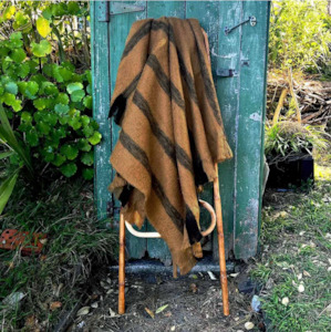 BLISS WOOL MOHAIR BLEND  OCHRE/BLACK