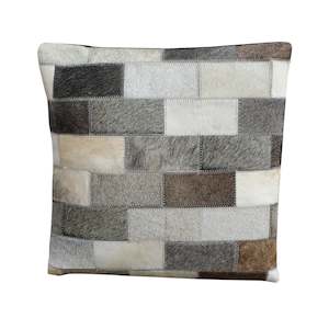 Steel Letters Numbers: Tiled Hide Cushion