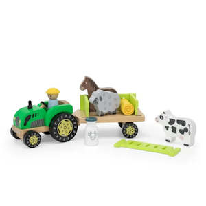 Kids Umbrellas: Wooden Farm Tractor Set