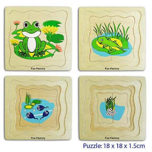 Wooden Layered Frog Puzzle