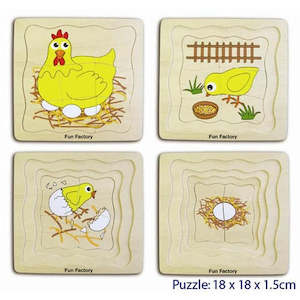 Kids Umbrellas: Wooden Layered Chicken Puzzle