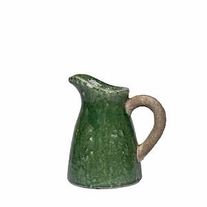 Vases Planters: GREEN GLAZE STONEWARE JUG - SMALL