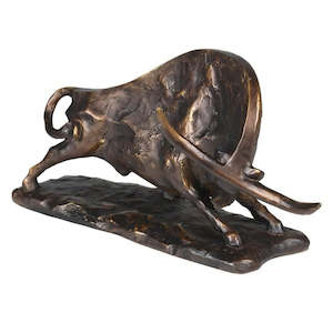 Bookends Office Decor: Raging Bull