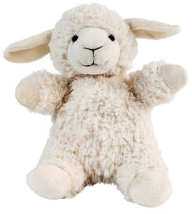 All: Curly Sheep Soft Toy White 18cm