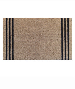 Outdoor: Black Stripes Coir Doormat