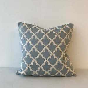 Steel Letters Numbers: Accent Cushion Blue Mosa Feather Filled